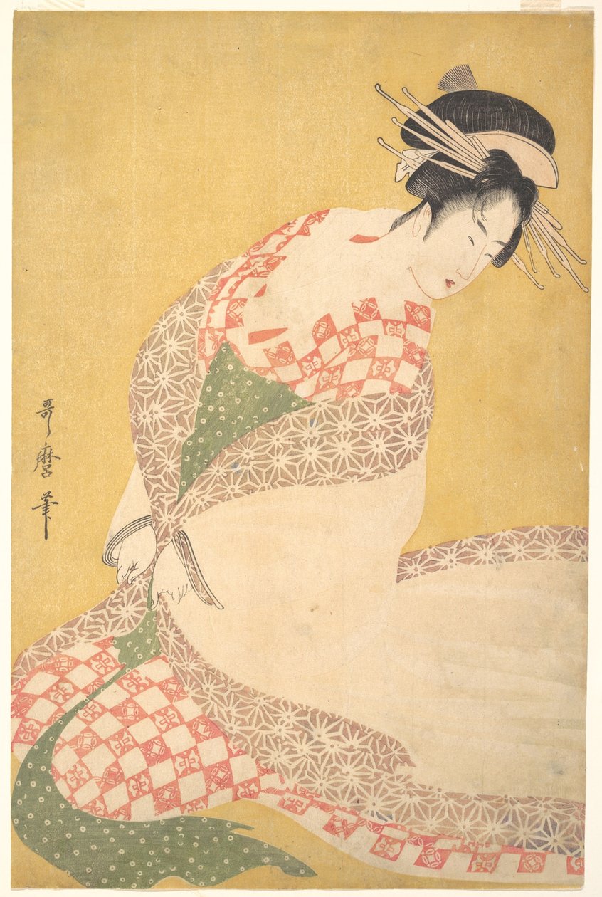 الرداء الخارجي ، c.1795 (طباعة لوح خشبي) بواسطة كيتاجاوا أوتامارو