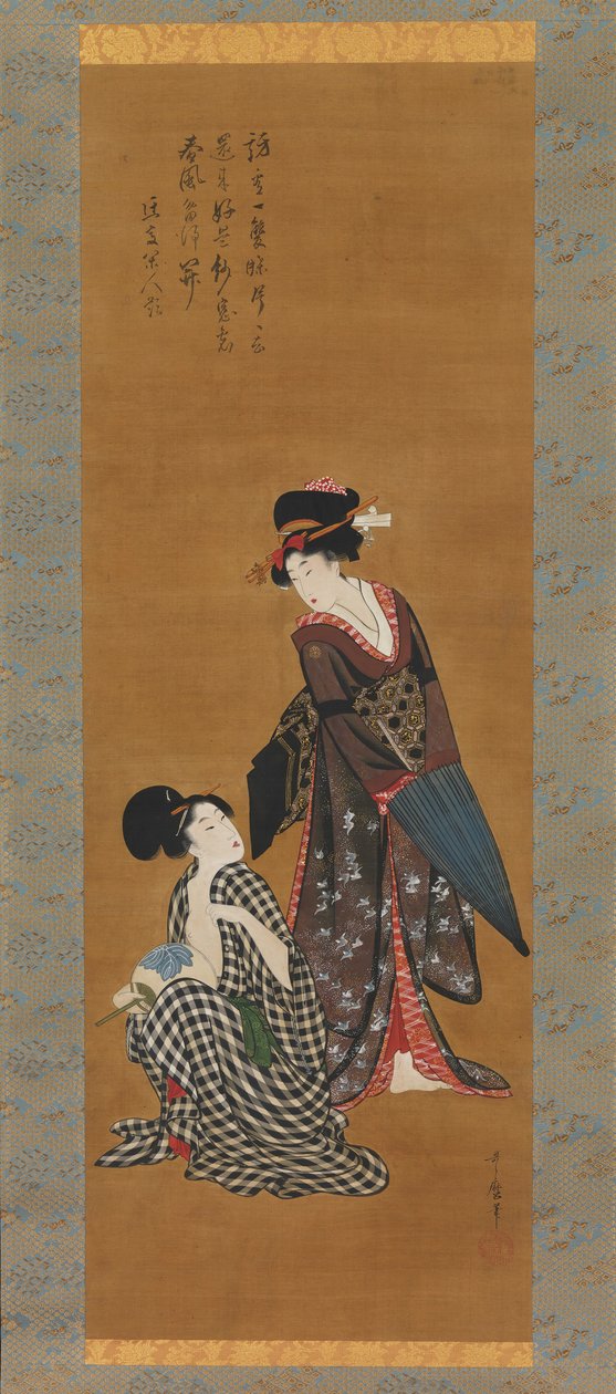 اثنين من الجمال ، كاليفورنيا. 1801-4. بواسطة كيتاجاوا أوتامارو