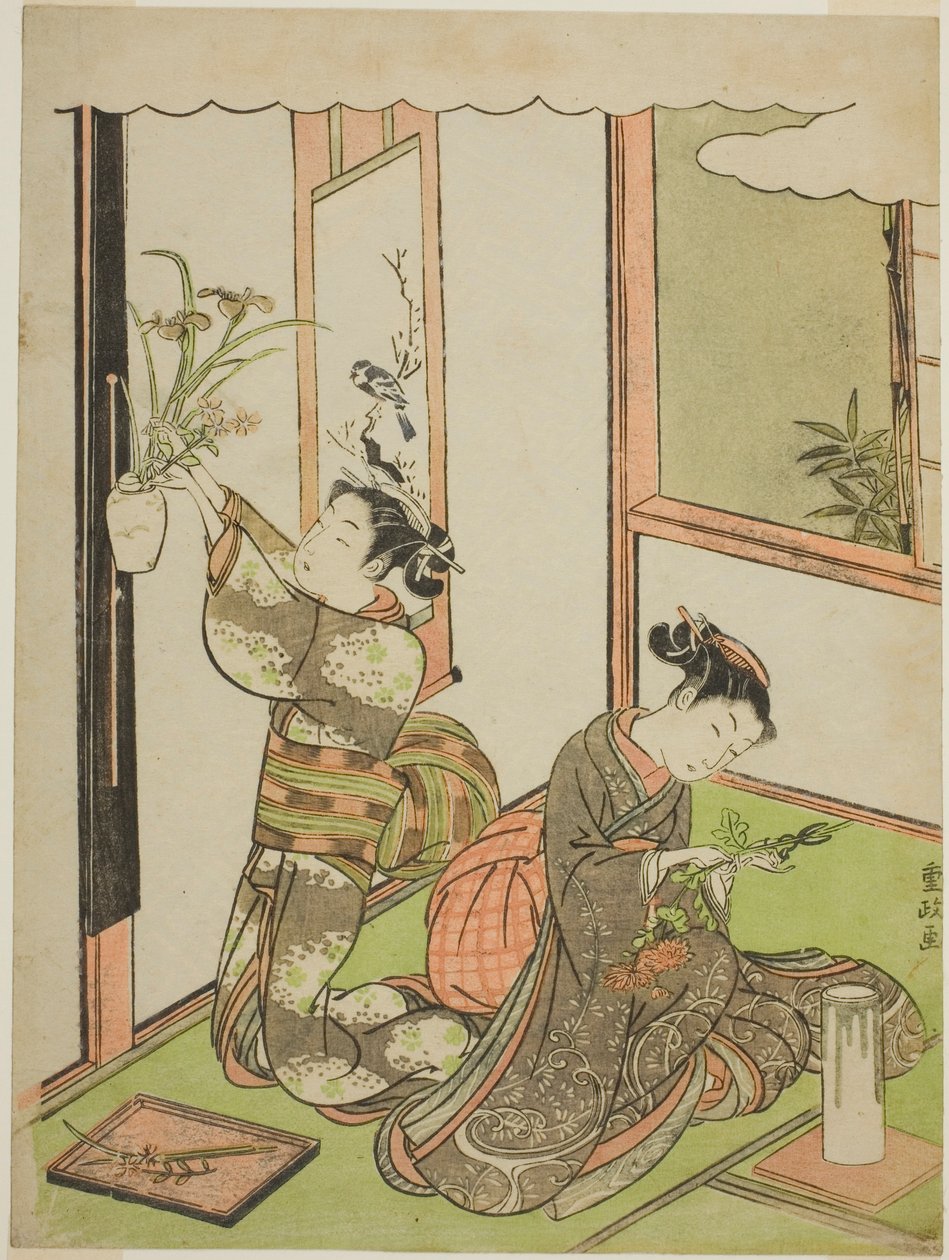 ترتيب الزهور بواسطة Kitao Shigemasa