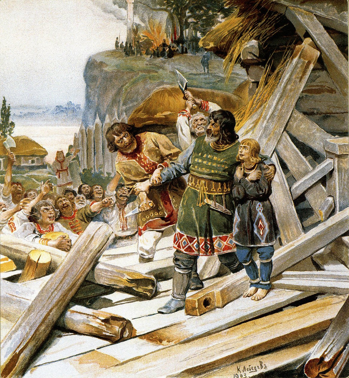 القديس ثيودور الفارانجيان (القديس ثيودور من كهوف كييف أو تيودور كييف بواسطة Klavdiy Vasilievich Lebedev