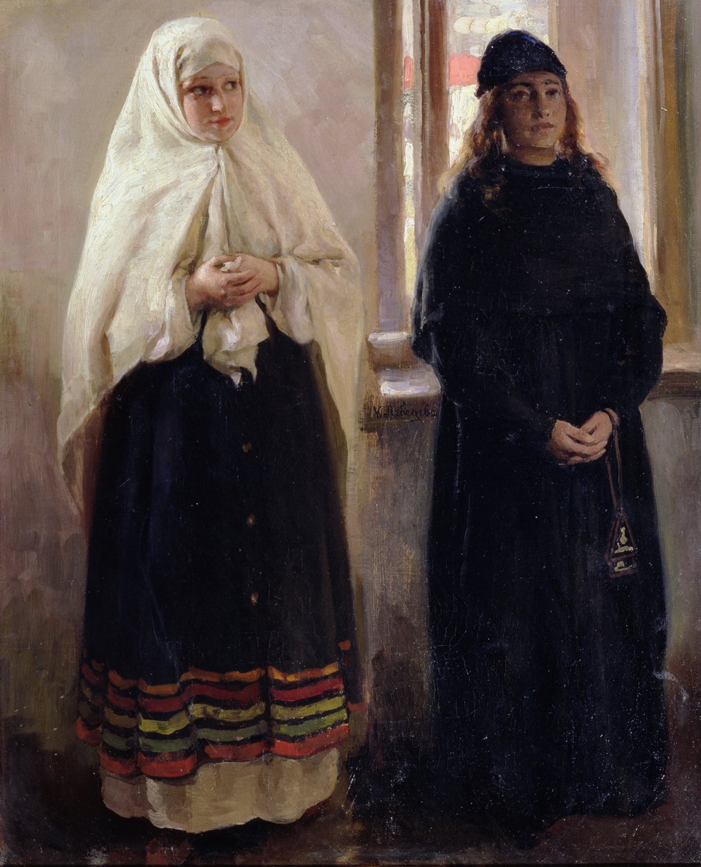 عالمان (زيت على قماش) بواسطة Klavdiy Vasilievich Lebedev