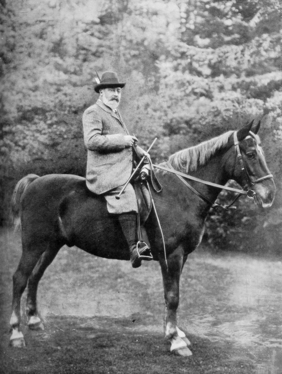 الملك إدوارد السابع يركب إلى الأغطية في Sandringham ، نورفولك ، c1902-c1910 1910 بواسطة فرسان ويتومي