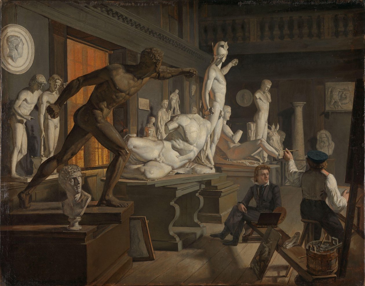 مشهد من الأكاديمية في كوبنهاغن ، 1827-1828 (زيت على قماش) بواسطة Knud Andreassen Baade