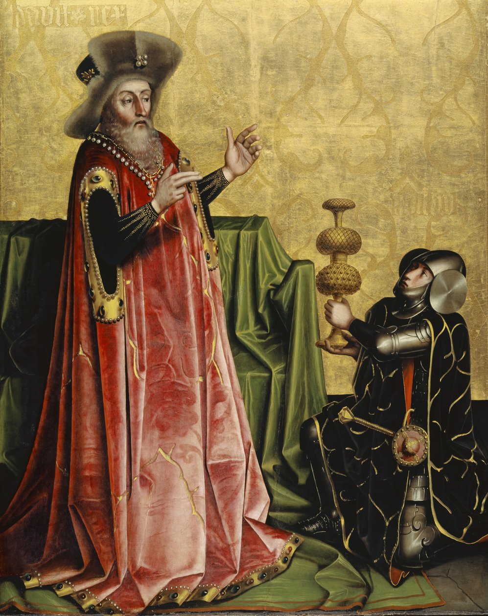 Abischai قبل ديفيد من Heilspiegel Altarpiece ، c.1435 (وسائط مختلطة على لوحة البلوط) بواسطة Konrad Jitz