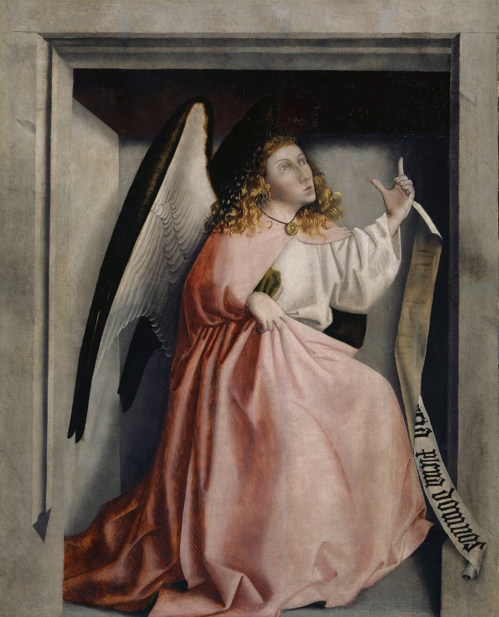 ملاك البشارة من Altilpiece Heilspiegel ، c.1435 (وسائط مختلطة على لوحة البلوط) بواسطة Konrad Jitz
