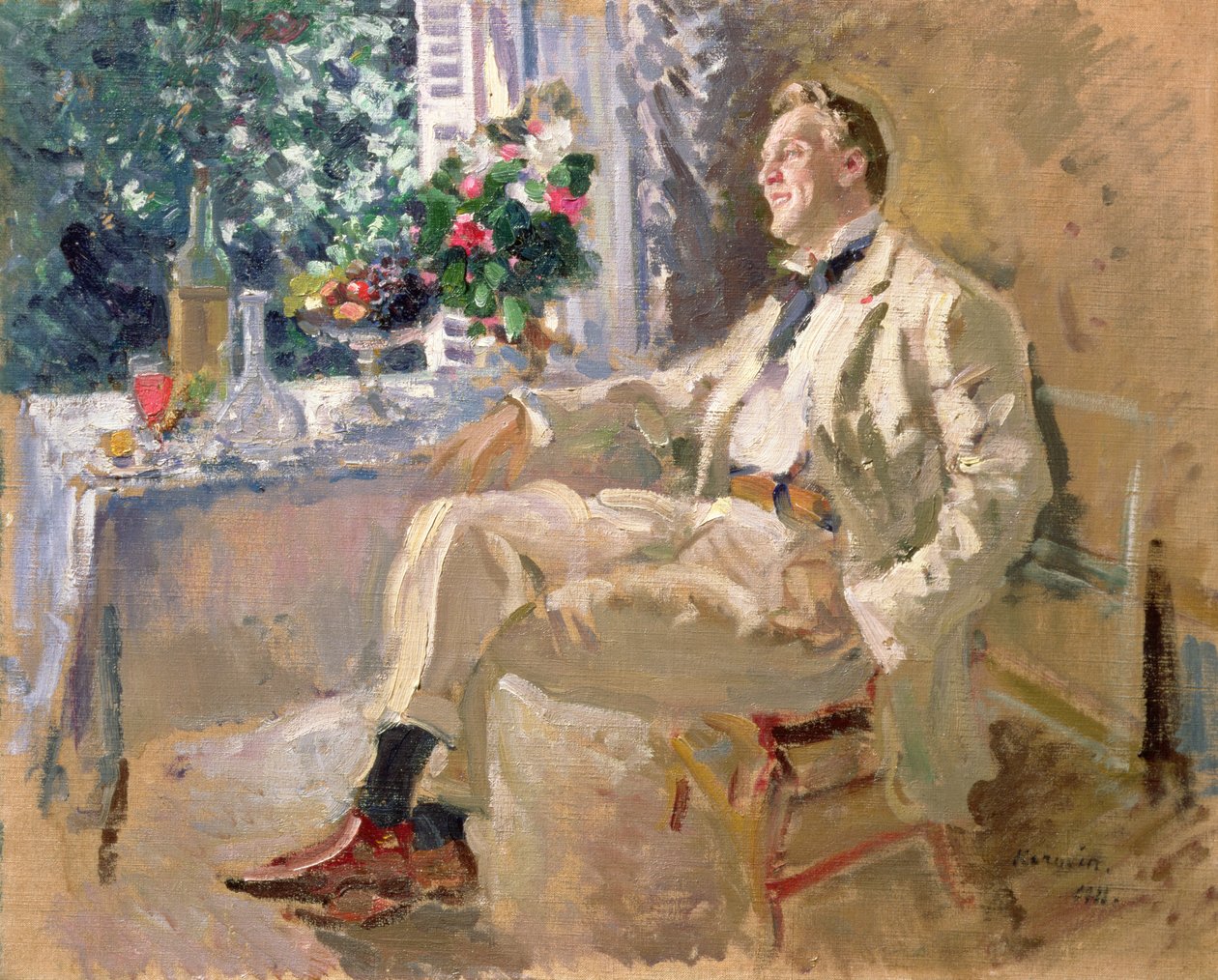 صورة لمغني الأوبرا فيودور إيفانوفيتش تشاليابين (1873-1938) 1911 بواسطة كونستانتين ألكسيفيتش كوروفين