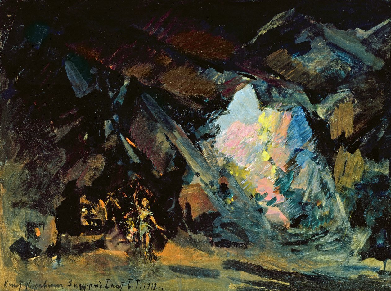 تصميم المسرح لأوبرا Siegfried بقلم R.Wagner ، 1918 بواسطة كونستانتين ألكسيفيتش كوروفين