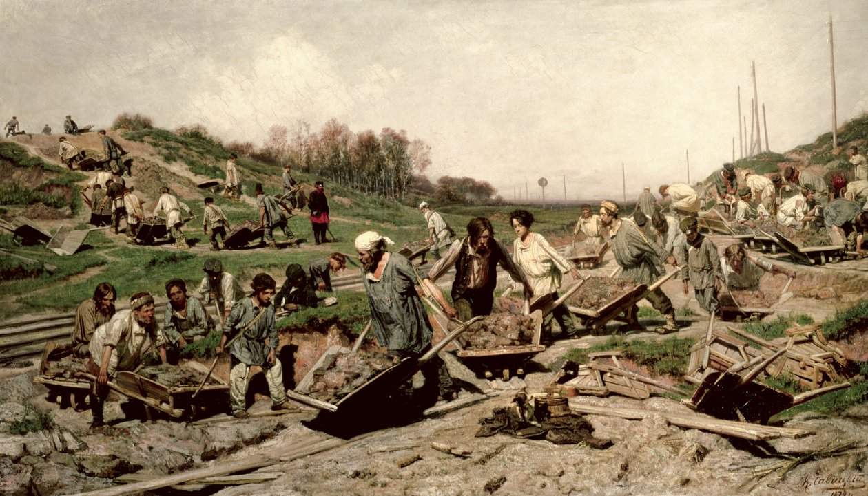 إصلاح السكك الحديدية ، 1874 بواسطة كونستانتين أبولونوفيتش سافيتسكي