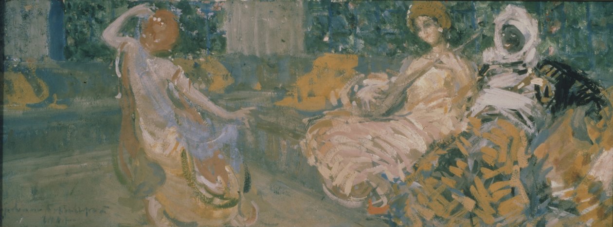 رسم توضيحي لقصيدة ينبوع بهجة سراي أ. بوشكين ، 1907 بواسطة كونستانتين ألكسيفيتش كوروفين