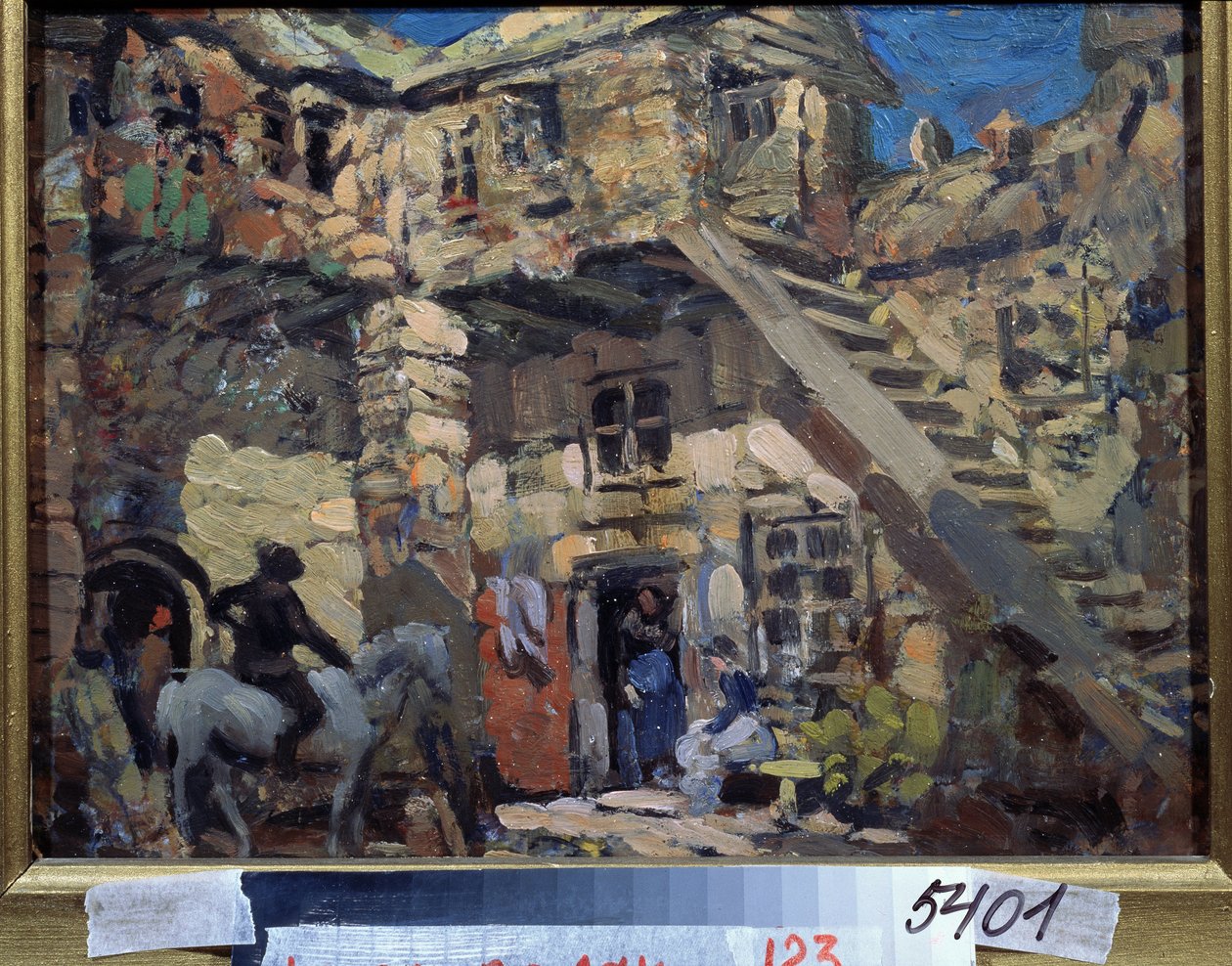 تصميم المسرح لباليه دون كيشوت بواسطة ليون (أو لودفيج) مينكوس (1826-1917) (تصميم المسرح لباليه دون كيشوت بواسطة إل مينكوس). عمل قسطنطين أليكسييفيتش كوروفين (قسطنطين كوروفين) (1861-1939) ، غواش على ورق مقوى بواسطة كونستانتين ألكسيفيتش كوروفين