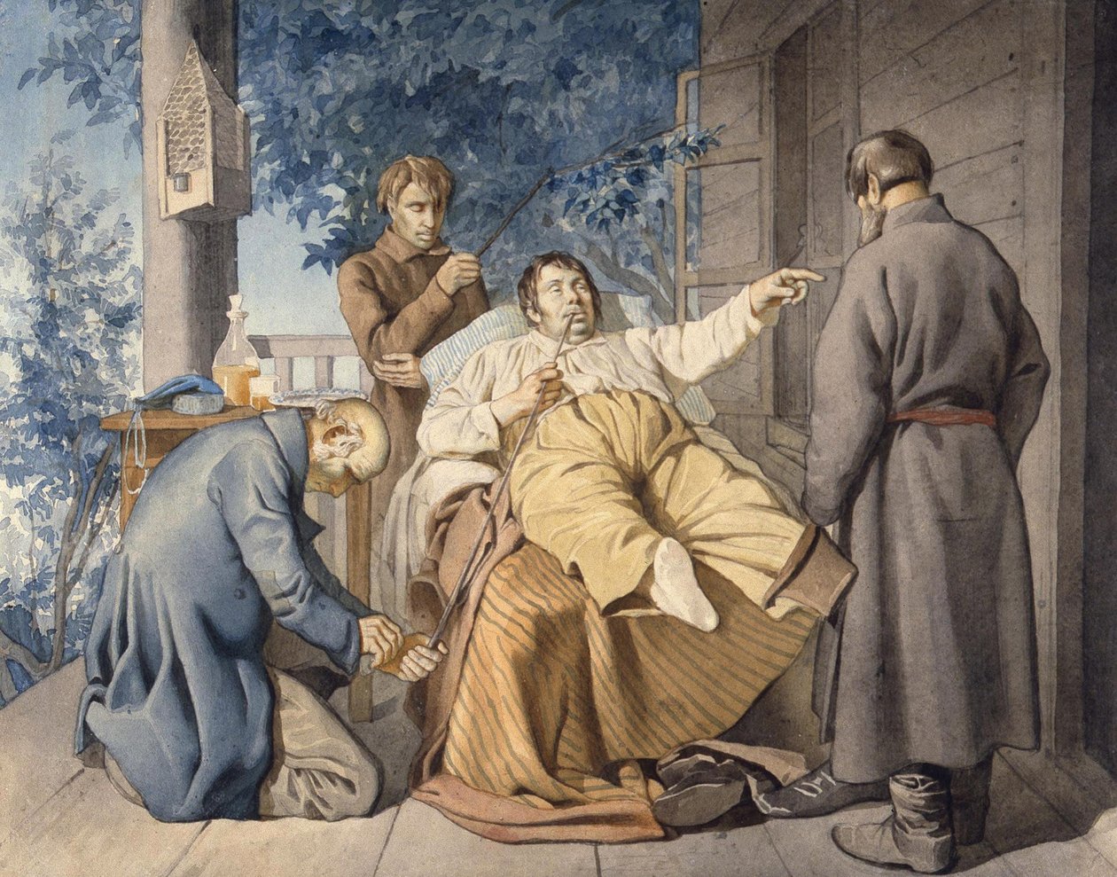 المالك وأقنانه ، 1853 بواسطة كونستانتين الكسندروفيتش تروتوفسكي