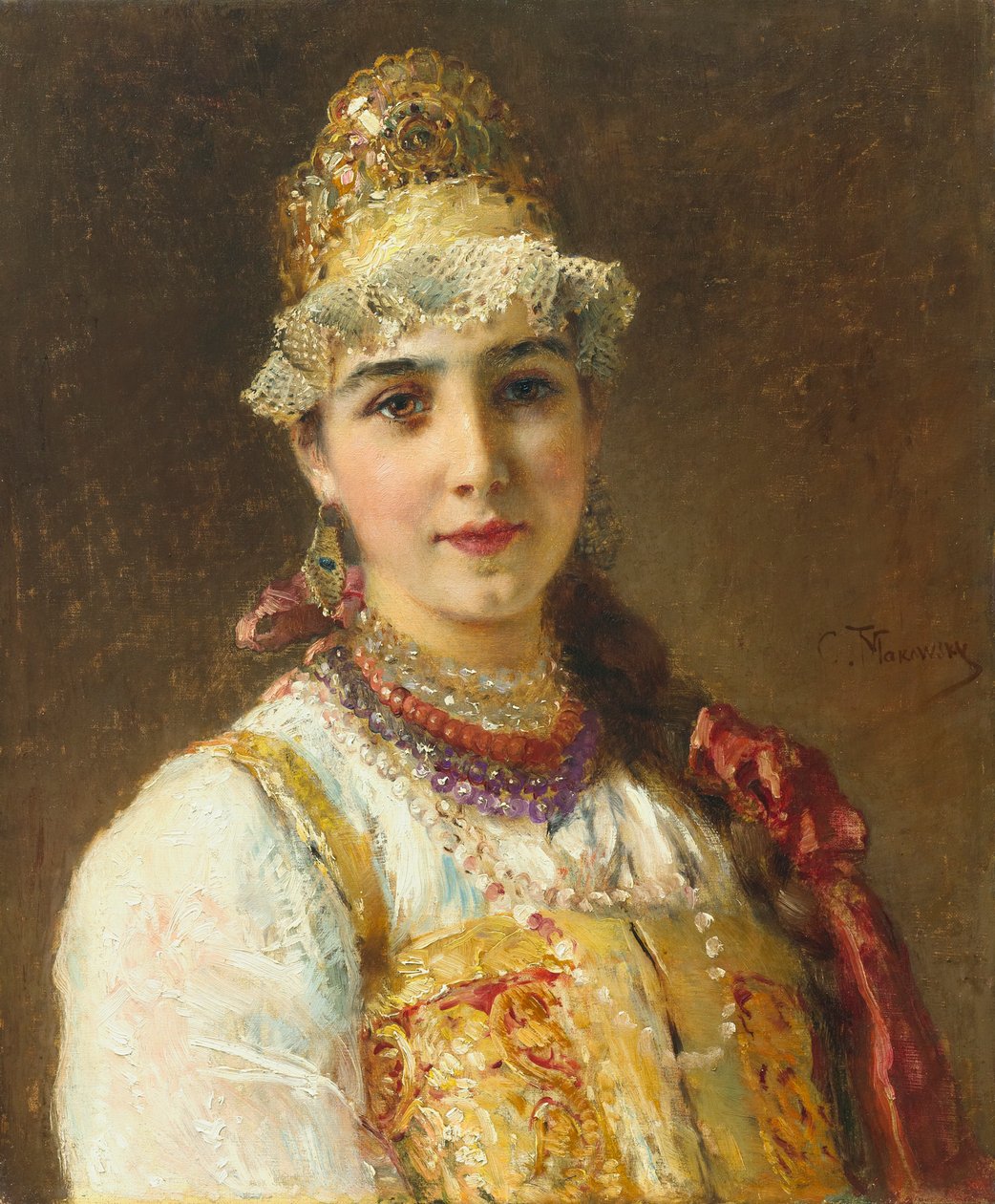 زوجة البويار ، 1880 بواسطة كونستانتين إيجوروفيتش ماكوفسكي