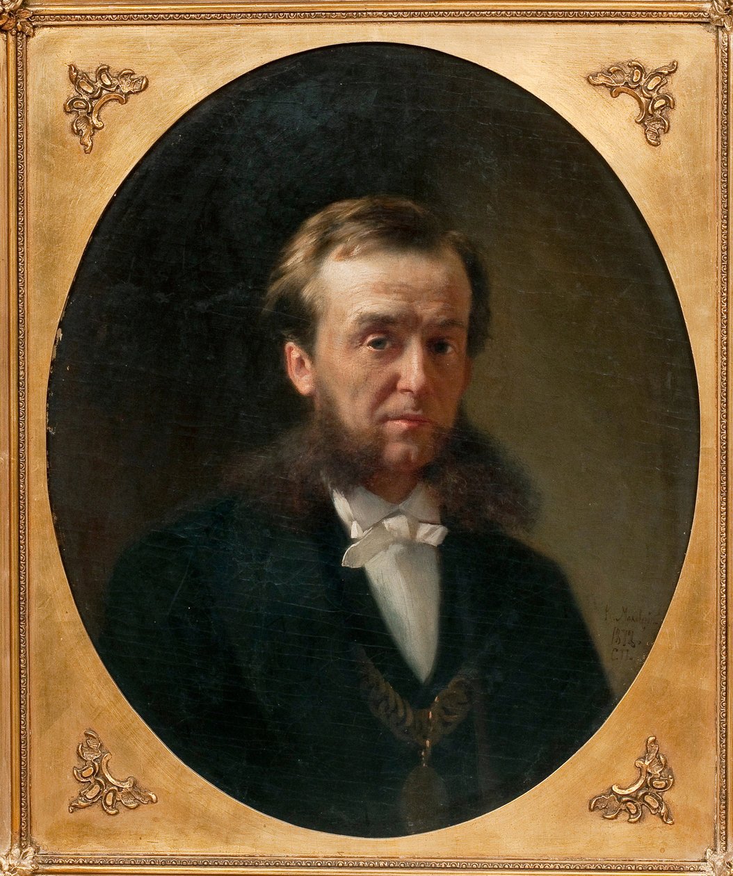 Portrait du Comte Piotr Aleksandrovitch Valouiev (Pyotr Aleksandrovich Valuev) (1815-1890) - Peinture de Konstantin Yegorovich Makovsky (Constantin Makovsky) (1839-1915) ، huile sur carton بواسطة كونستانتين إيجوروفيتش ماكوفسكي