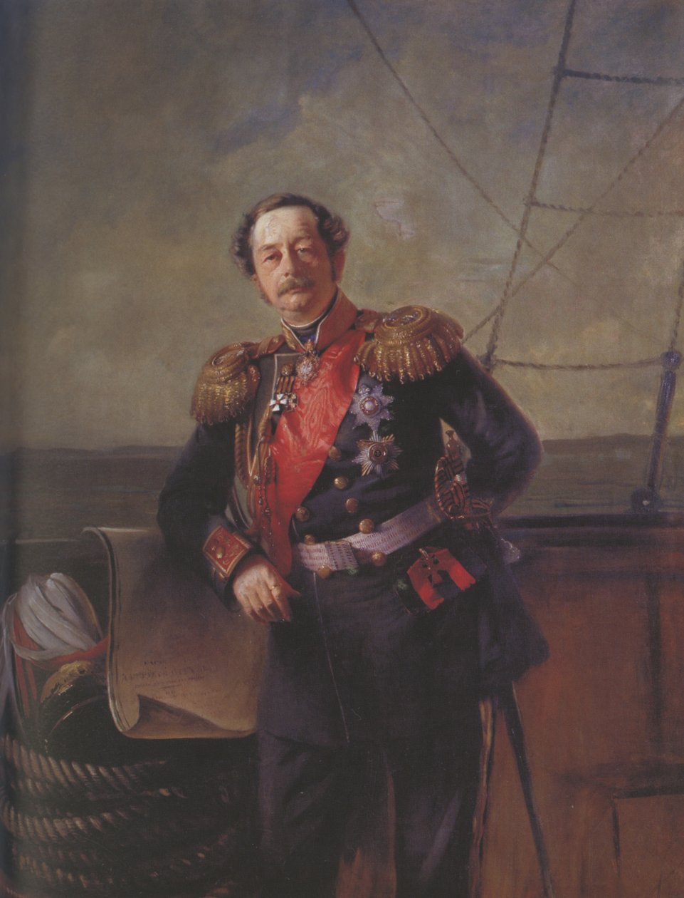 صورة للكونت نيكولاي نيكولايفيتش مورافيوف-أمورسكي 1809-1881 ، 1863 بواسطة كونستانتين إيجوروفيتش ماكوفسكي