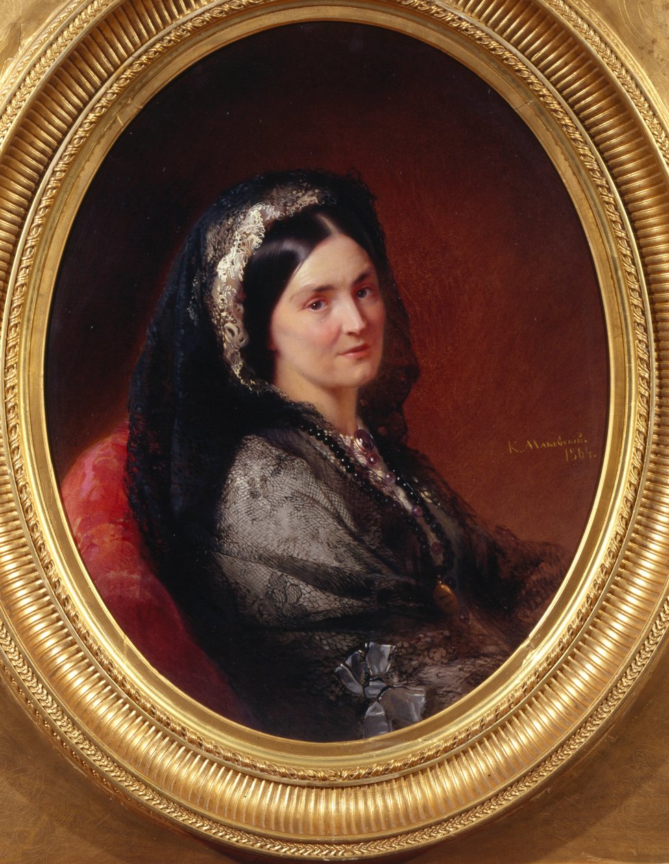 صورة للكونتيسة ناتاليا بافلوفنا ستروغانوفا 1796-1872 ، 1864 بواسطة كونستانتين إيجوروفيتش ماكوفسكي