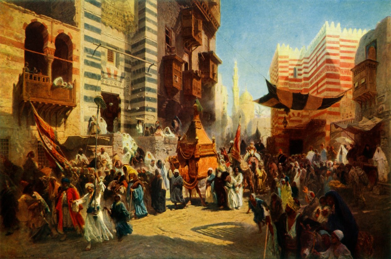 عودة السجادة المقدسة من مكة إلى القاهرة ، 1876 ، 1965. بواسطة كونستانتين إيجوروفيتش ماكوفسكي