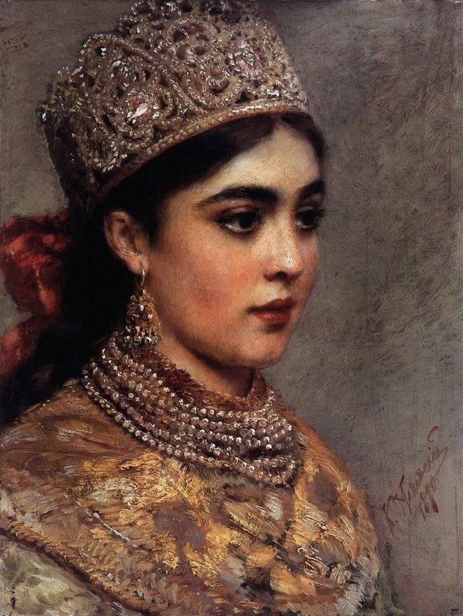 المرأة البويارية ، 1890 بواسطة كونستانتين إيجوروفيتش ماكوفسكي