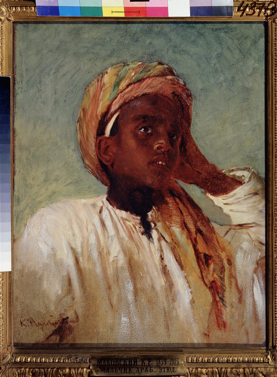 جاركون عربي (ولد عربي). لوحة لكونستانتين إيغوروفيتش ماكوفسكي (كونستانتين ماكوفسكي) (1839-1915) ، هويل سور تويلي بواسطة كونستانتين إيجوروفيتش ماكوفسكي