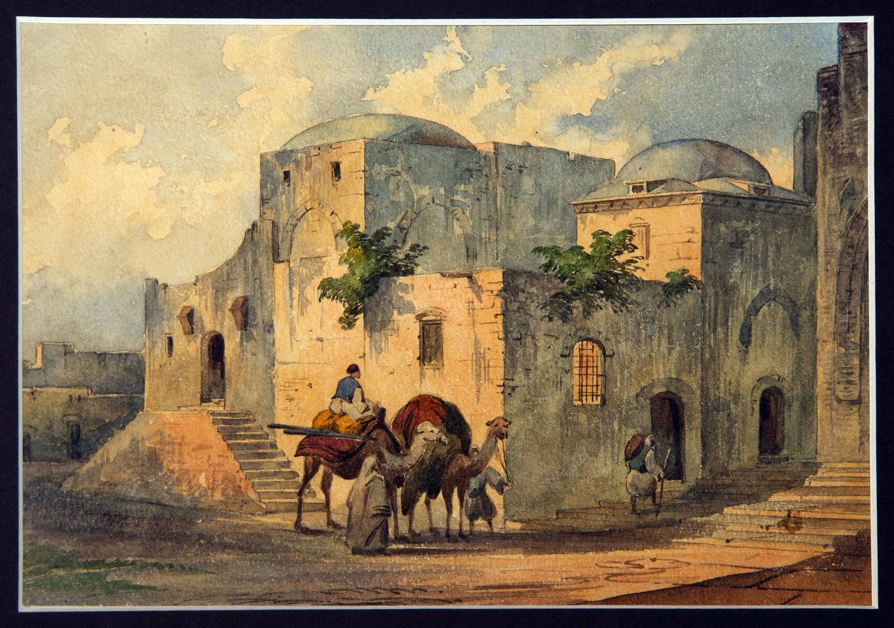 طريق الآلام (طريق المعاناة ، طريق الصليب) وبيت بيلاطس البنطي (10 ق.م - 39 م) في القدس. (طريق الأحزان وبيت بيلاطس البنطي). الأماكن المذكورة في الكتاب المقدس ، الحج للمسيحيين ، طريق الآلام هو الفصل بواسطة كونستانتين كارلوفيتش جيرز