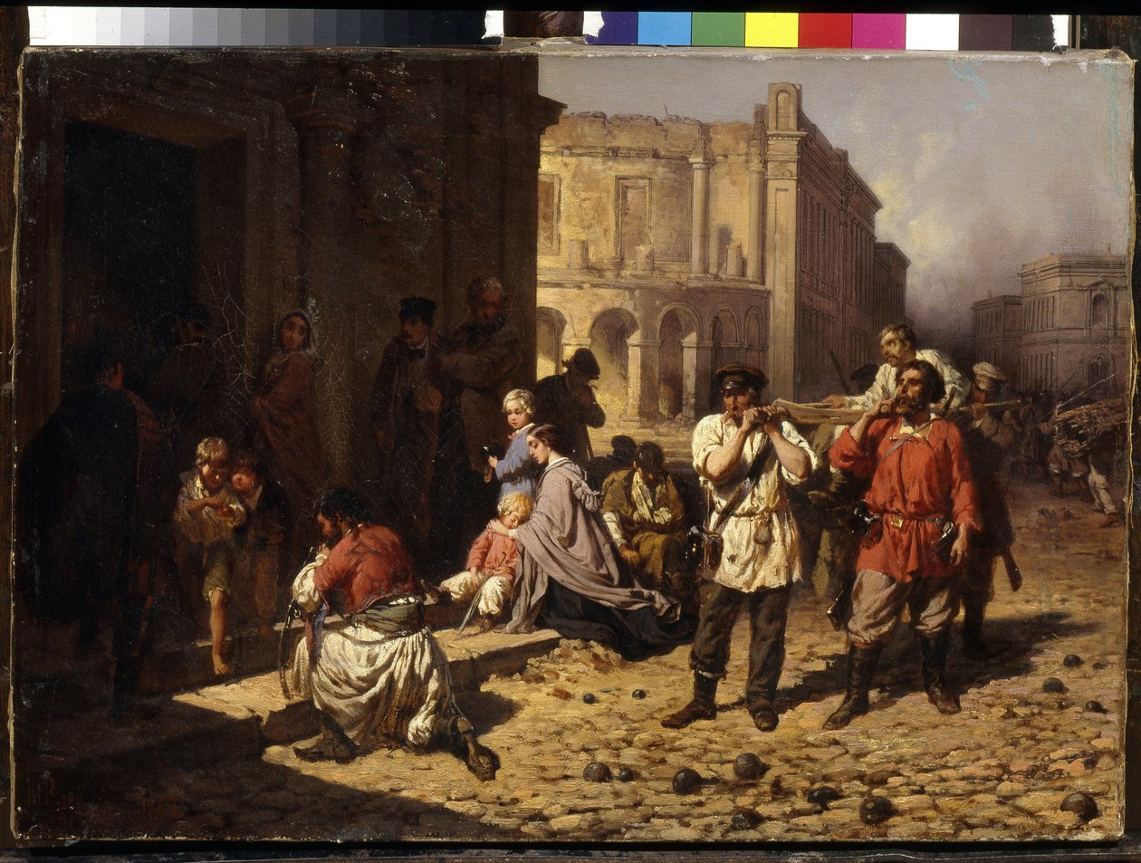 حصار سيفاستوبول عام 1854. (حصار سيفاستوبول عام 1854). حلقة من حرب القرم (1853-1856) ، نظمت قوات الحلفاء حصارًا مؤلمًا وقاتلًا للمدينة الروسية بينما ينظم سكان المدينة الدفاع والحصار. بواسطة كونستانتين نيكولايفيتش فيليبوف
