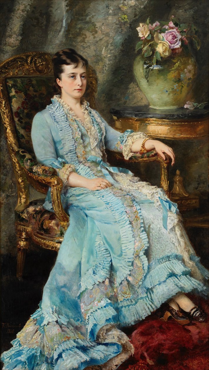 صورة للأميرة إيكاترينا ميخائيلوفنا دولغوروكوفا 1847-1922 ، 1880. بواسطة كونستانتين يغوروفيتش ماكوفسكي