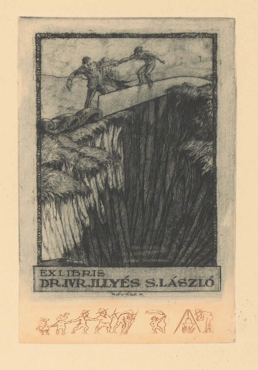 Ex libris هو Illyés Sándor László السابق ليبريس د. رابعا Illyés S. Lászlo (العنوان على الكائن) بواسطة كورنيل ريفيز