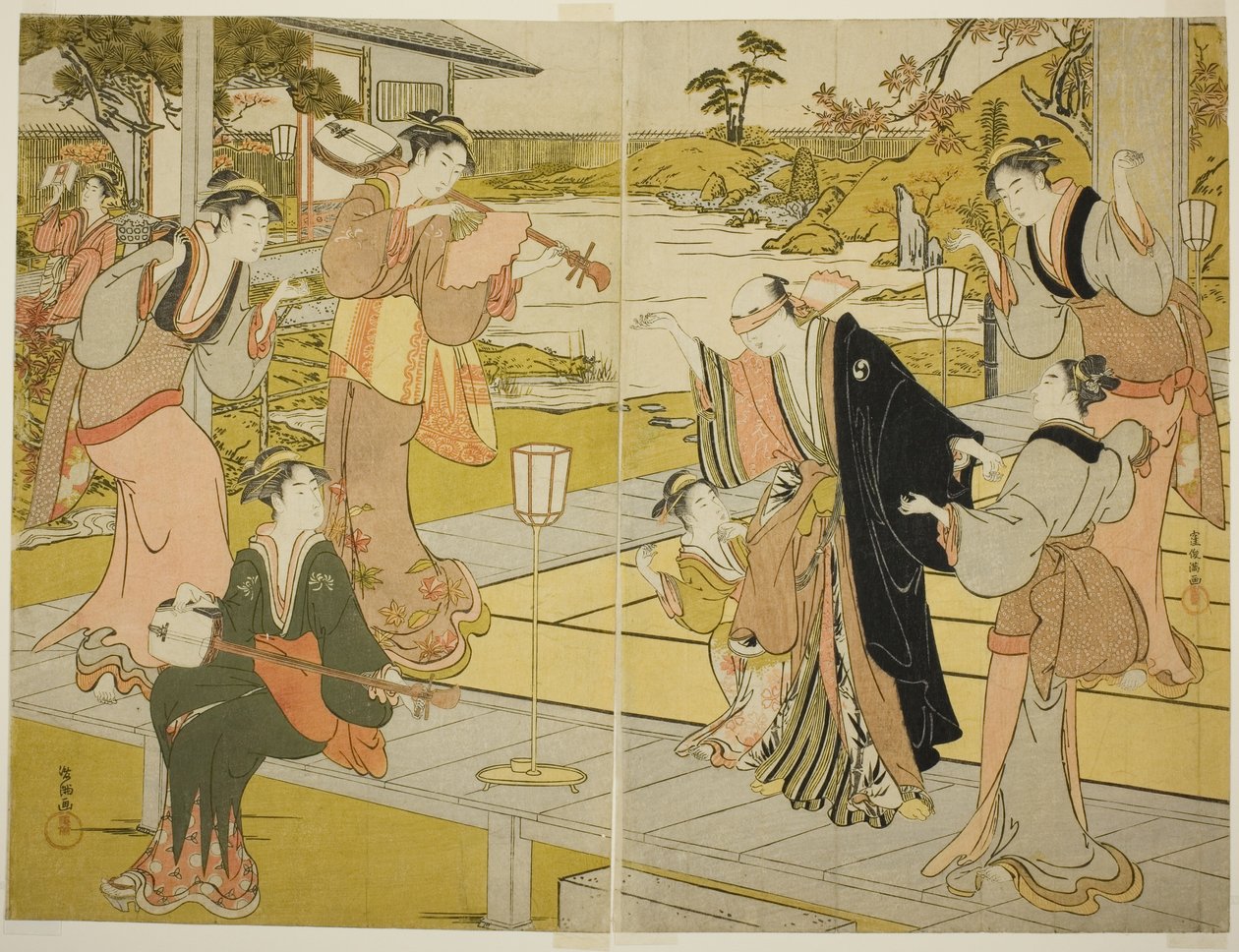 Oboshi Yuranosuke في Ichiriki Teahouse ، من المشهد السابع في مخزن الخدم المخلصين بواسطة كوبو شونمان