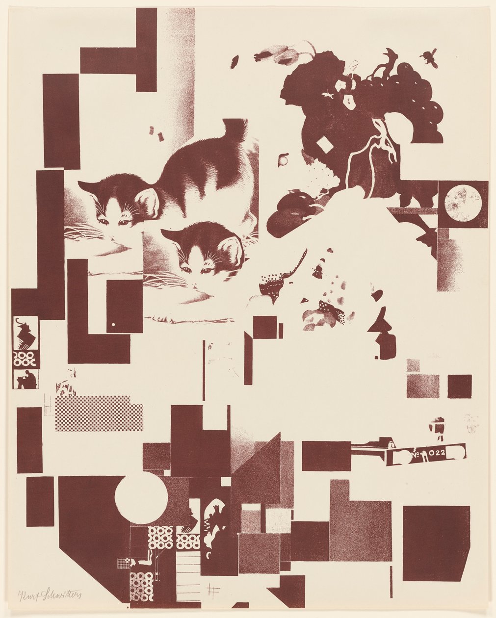 بدون عنوان ، رقم 5 من 6 من محفظة Merz 3. Kurt Schwitters 6 مطبوعات حجرية. مجلد Merz. أول محفظة من شركة Merz للنشر (Merz 3. Kurt Schwitters 6 lithos. Merz Portfolio. First Portfolio of the Merz Publisher) بواسطة كيرت شويترز