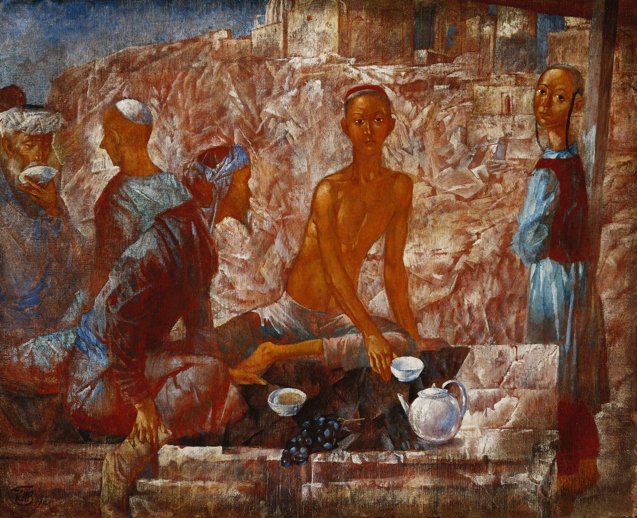 مشهد سمرقند بواسطة Kuzma Sergeevich Petrov Vodkin