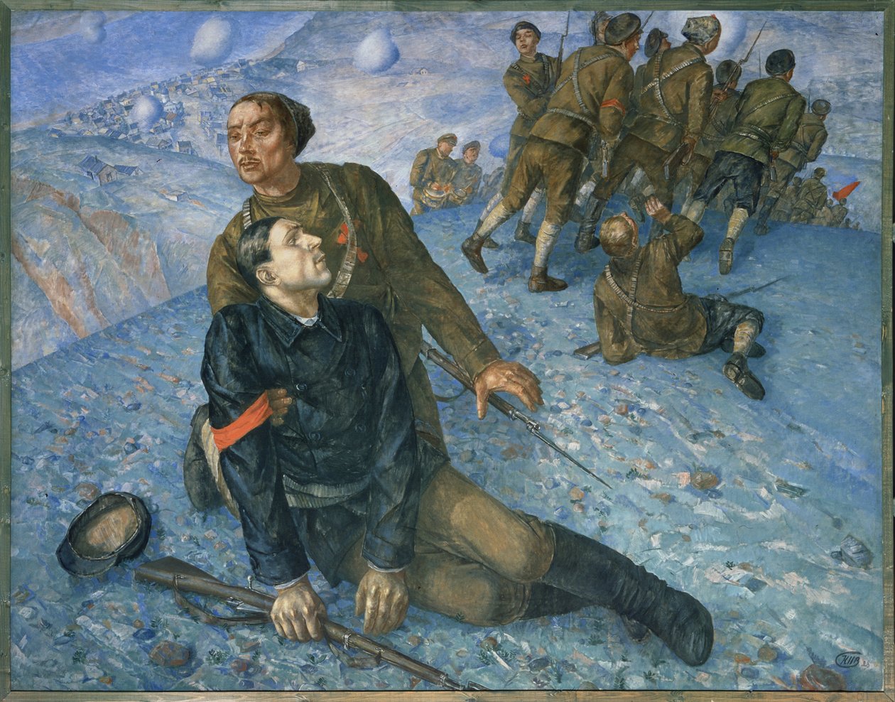 وفاة المفوض بواسطة Kuzma Sergeevich Petrov Vodkin