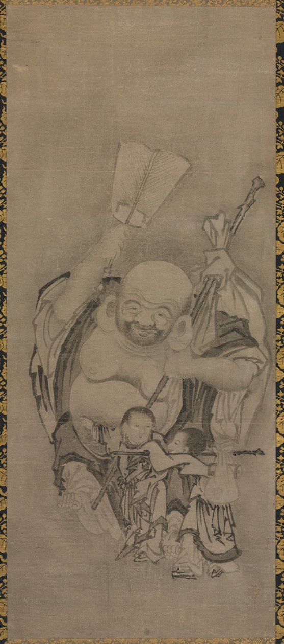 Hotei مع Daoist Immortals: Hotei بواسطة كيوسيكي تومونوبو