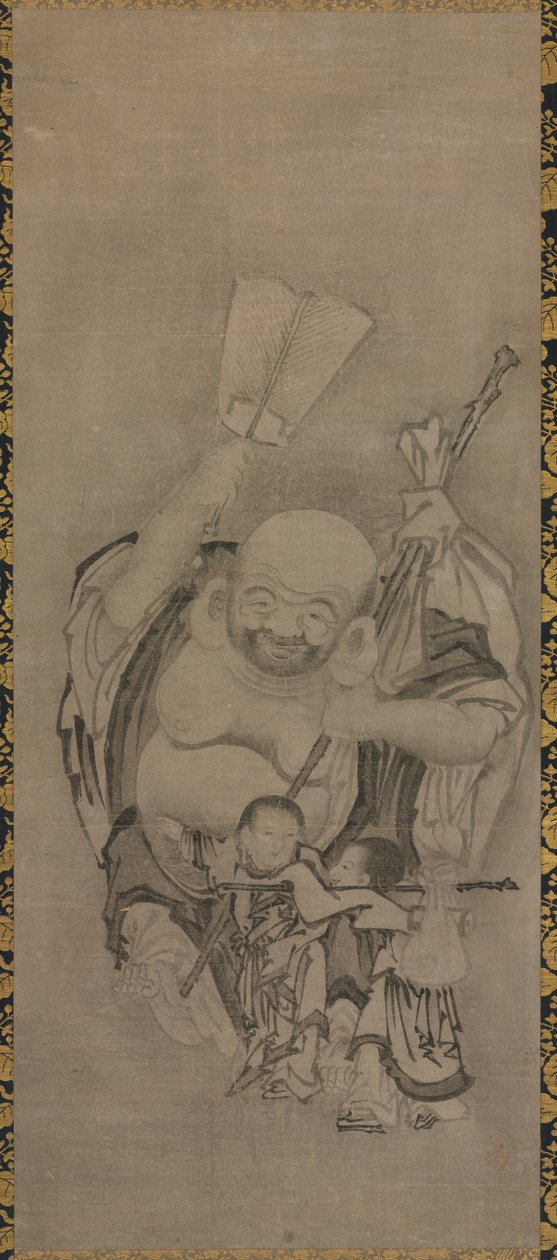 Hotei مع Daoist Immortals: Hotei، c. 1575-1600. بواسطة كيوسيكي تومونوبو
