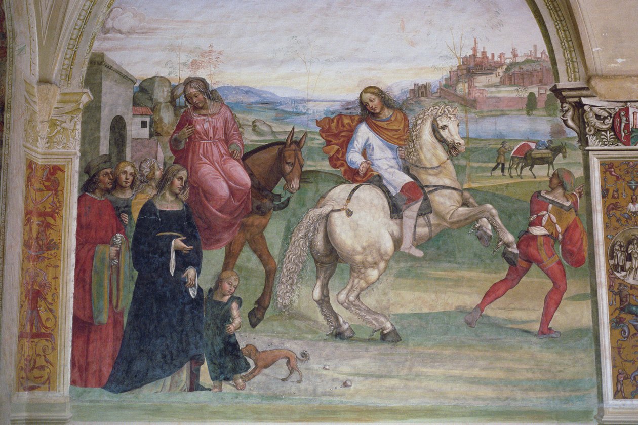 حياة القديس بنديكت (التفاصيل) بواسطة L. و Sodoma ، G.Signorelli