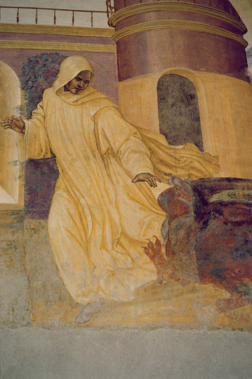 حياة القديس بنديكت (التفاصيل) بواسطة L. و Sodoma ، G.Signorelli