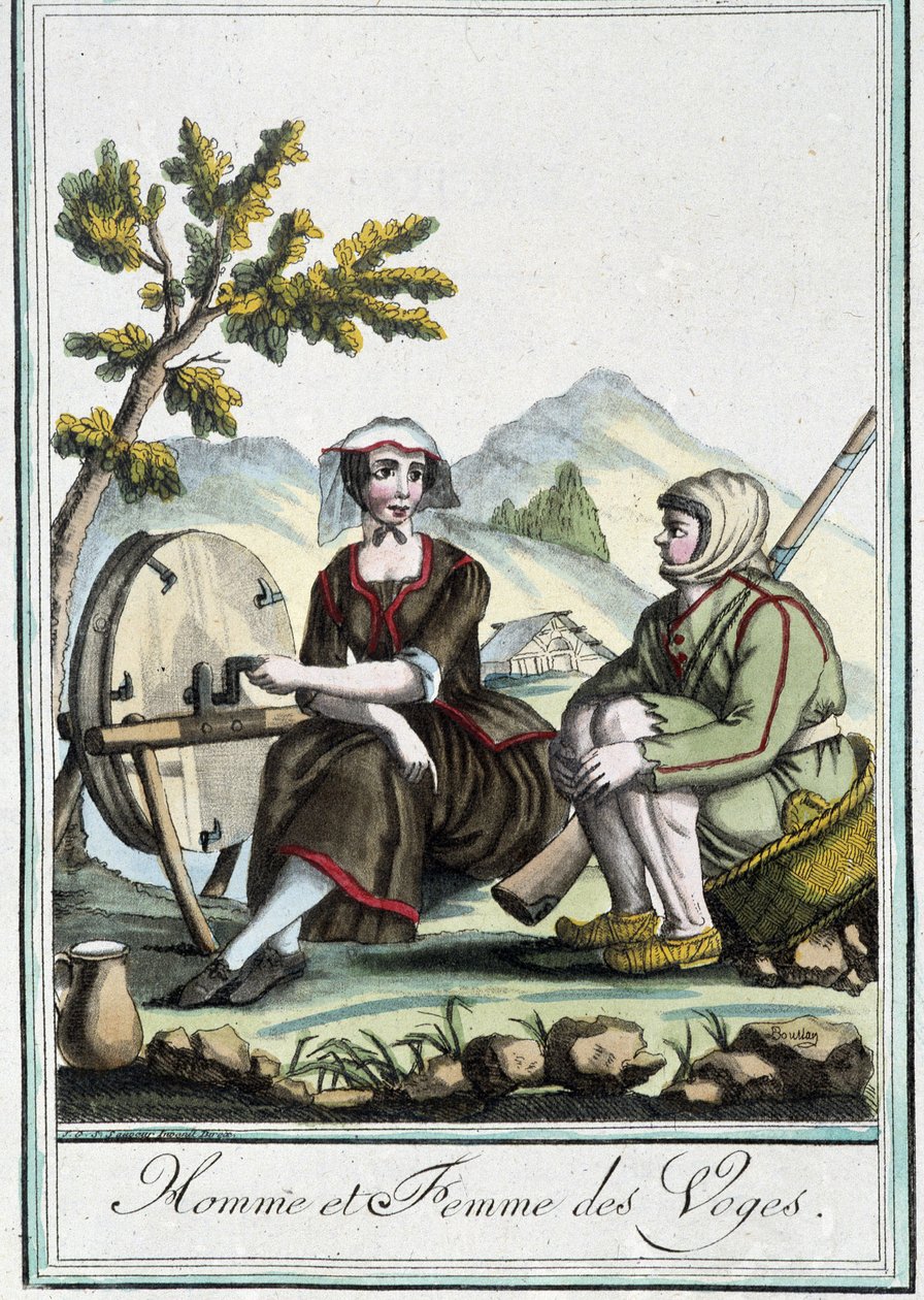 رجل وامرأة من فوج - في "" Encyclopédie des voyages "بقلم J. Grasset St Sauveur ، Deron ، Paris بواسطة LF Labrousse