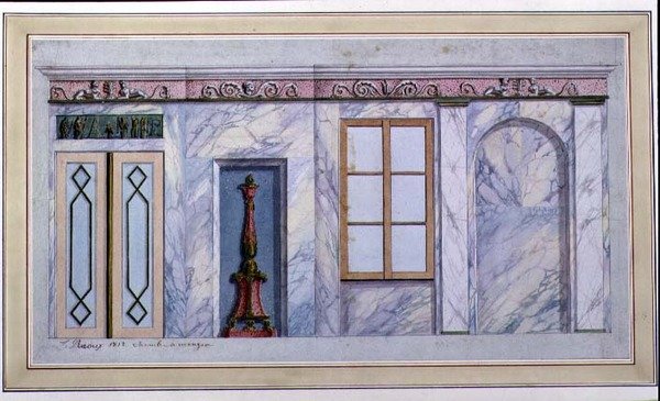 تصميم داخلي لغرفة طعام إمبراطورية بواسطة L. Raoux
