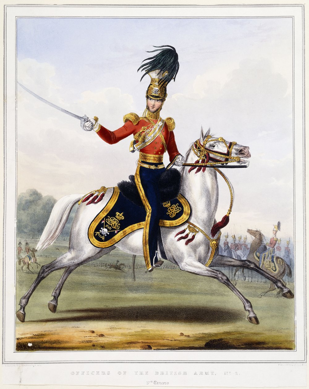 ضابط لانسر 17 على ظهور الخيل ، 1833-1836 بواسطة L. وقصر Eschauzier