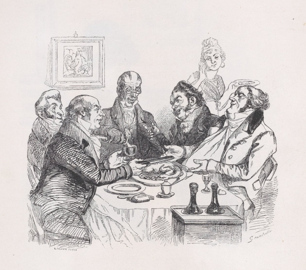 مدح الدجاج من الأعمال الكاملة ل Béranger ، 1836. بواسطة لاكوست