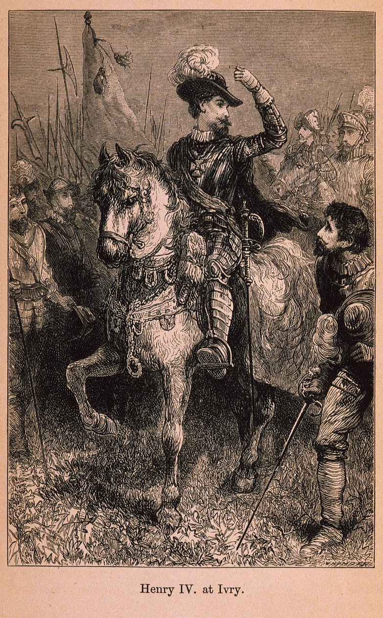 هنري الرابع (1553-1610) في إيفري ، التوضيح من ليتل آرثرز تاريخ فرنسا: من الأزمنة الأولى إلى سقوط الإمبراطورية الثانية المنشورة عام 1899 بواسطة السيدة م. شالكوت