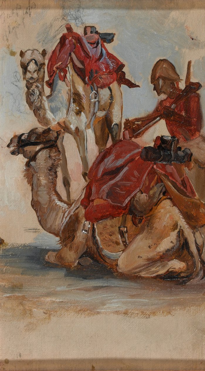 جندي بريطاني ، فيلق الجمل ، مصر ، حرب السودان الأولى ، 1885 حوالي بواسطة سيدة بتلر