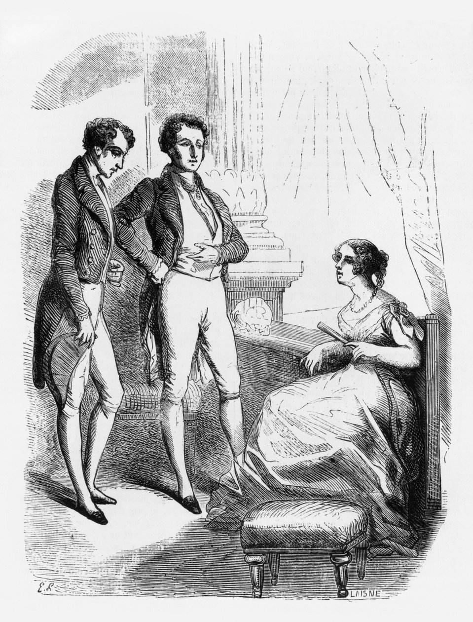 قدم Rastignac إلى Madame de Nucingen ، التوضيح من "Le Pere Goriot" بواسطة Honore de Balzac (1799-1850) بواسطة ليزن