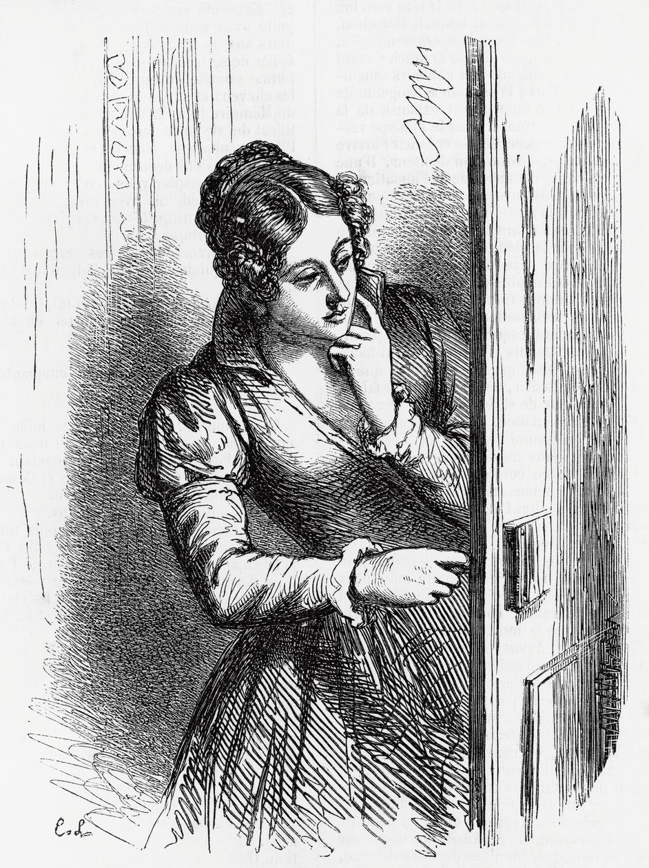 Illustration for Rise and Fall of Cesar Birotteau, novel by Honore de Balzac (1799-1850) from multi-volume collection entitled Human Comedy, engraving by Laisne بواسطة لايسن لايسن