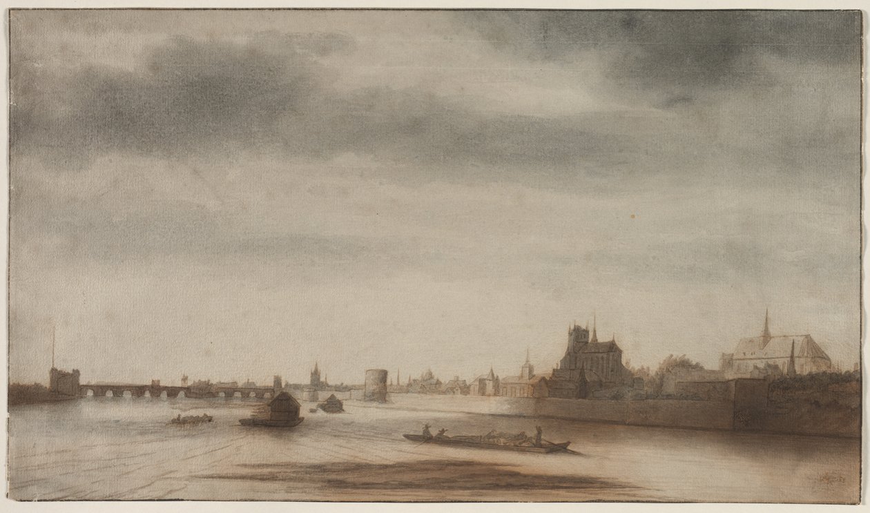منظر أورليانز من لوار ، ج. 1670. بواسطة لامبرت دومر