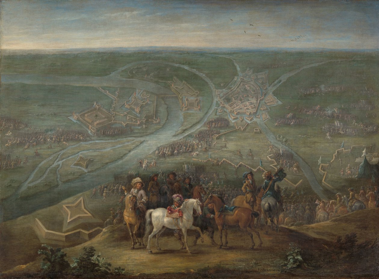القادة الفرنسيون في حصار راينبرغ 1672 بواسطة لامبرت دي هوندت (الثاني)