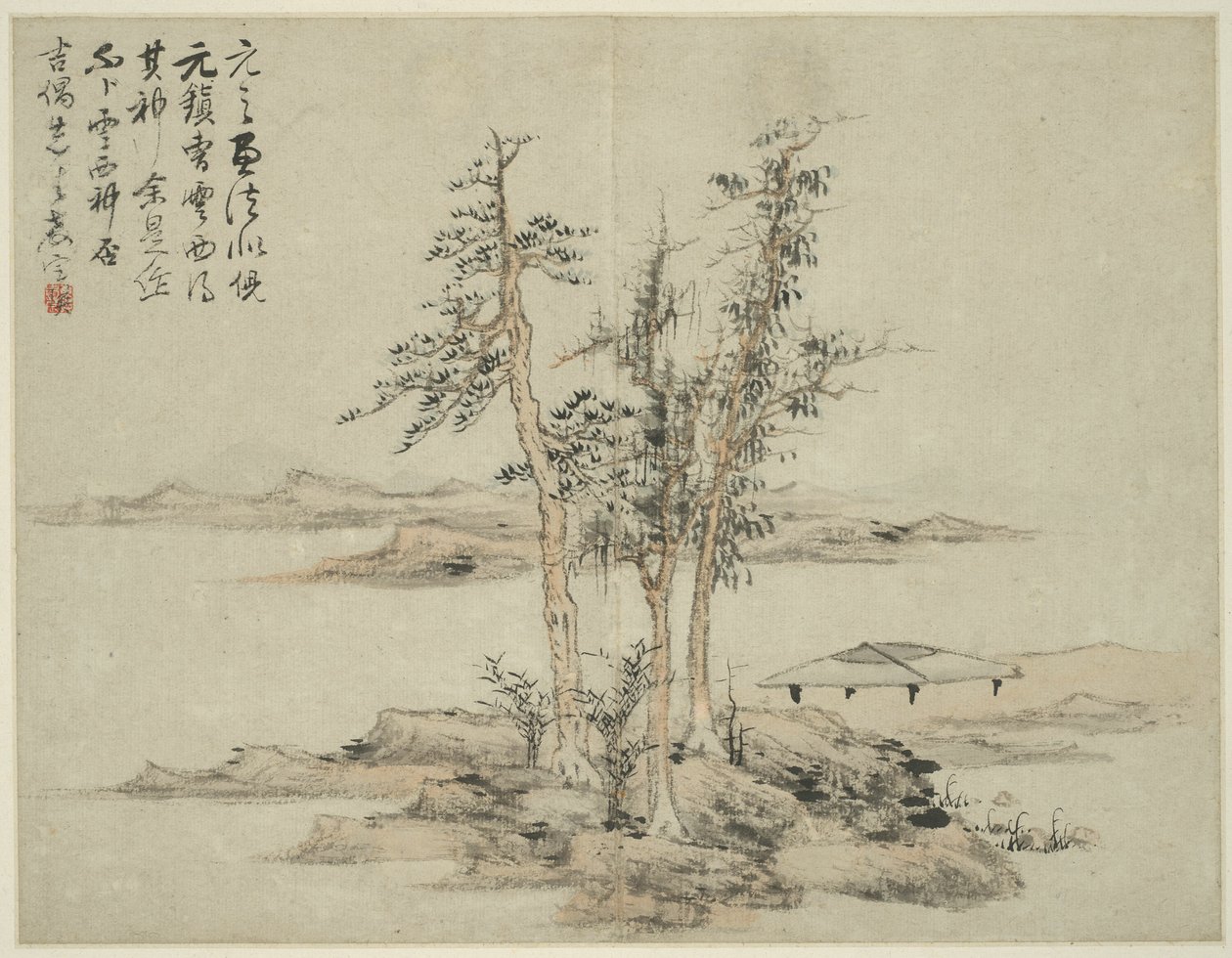 منظر طبيعي على طراز الأساتذة القدماء: بعد Ni Zan (1301-1374) ، Cao Zhibo (1272-1355) بواسطة لان يينغ