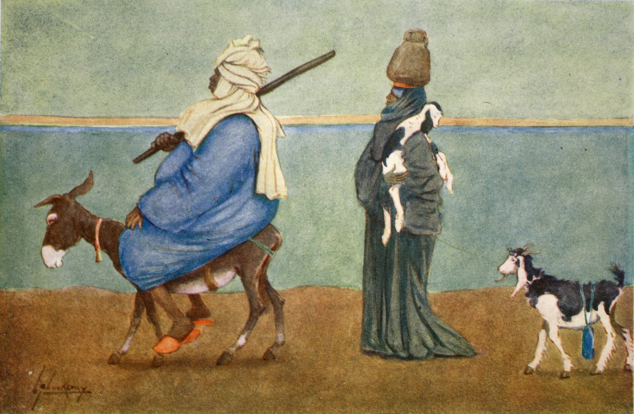 خط سماء النيل ، من "الجانب المضيء لمصر" ، 1908 بواسطة لانس ثاكيراي