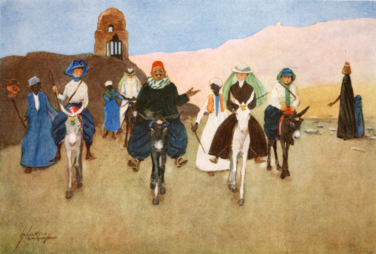 يجب أن تركب النساء أستريد ، من "الجانب المضيء لمصر" ، 1908 بواسطة لانس ثاكيراي