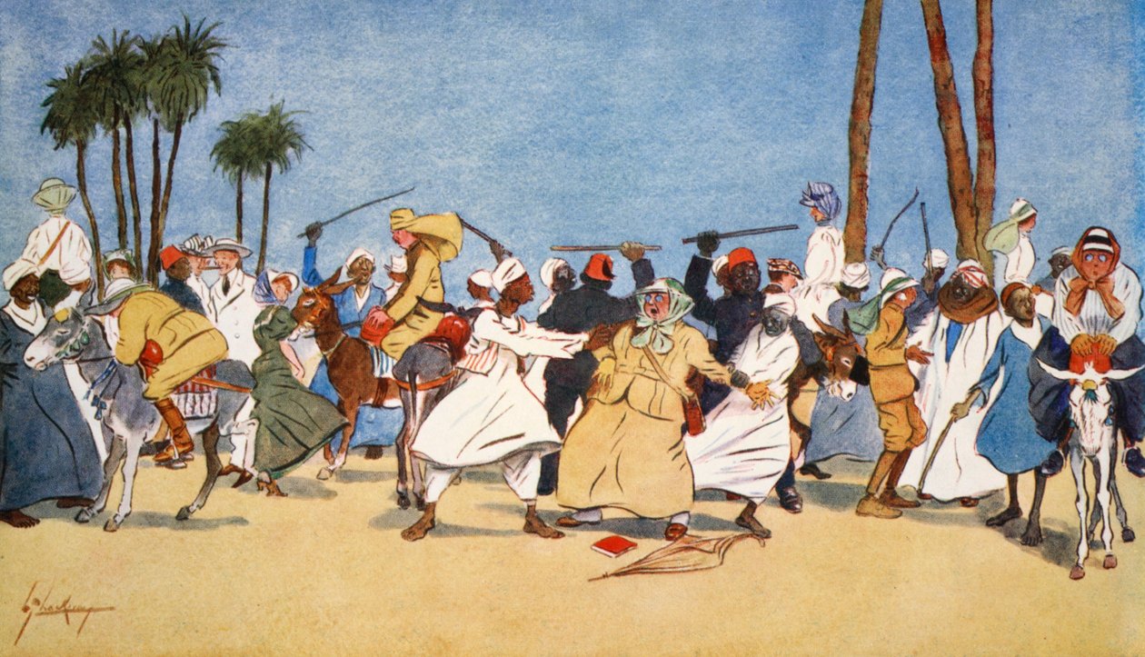 معركة النيل من "الجانب المضيء لمصر" 1908 بواسطة لانس ثاكيراي