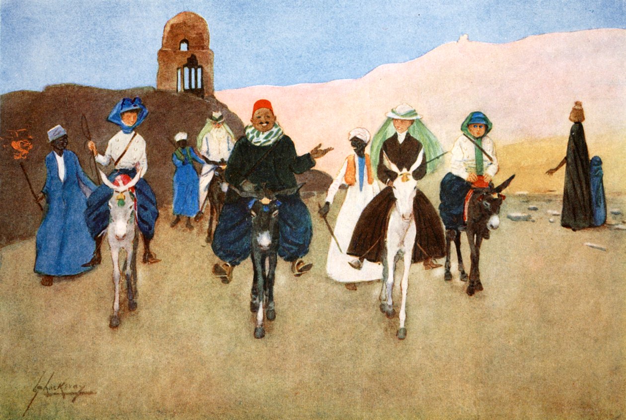 "should Women Ride Astride" ، 1908. بواسطة لانس ثاكيراي