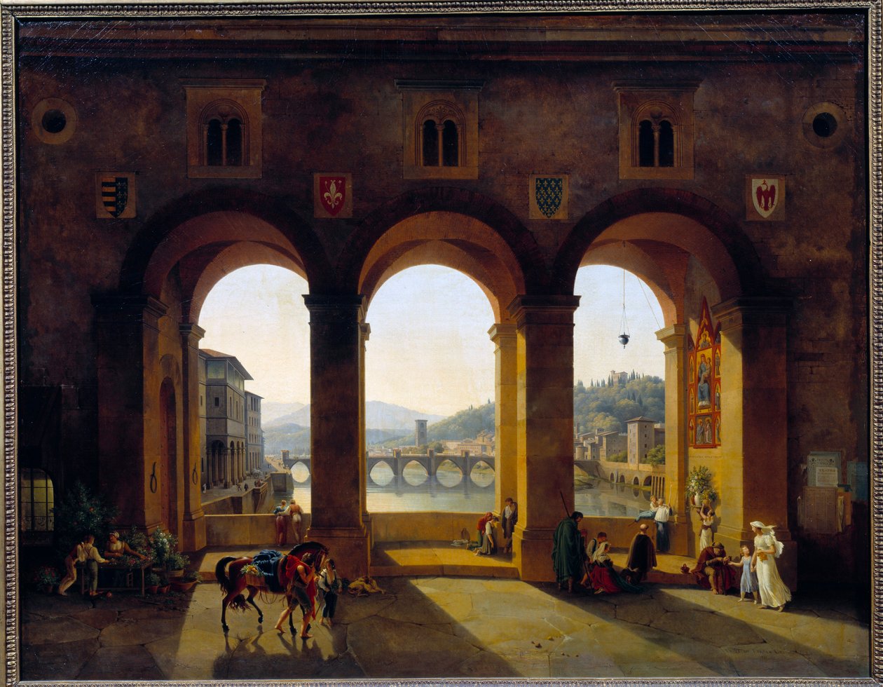 منظر لفلورنس بونتي فيكيو. لوحة لثيودور توربين دي كريس (1782-1859) بواسطة لانسلوت تيودور توربين دي كريسي